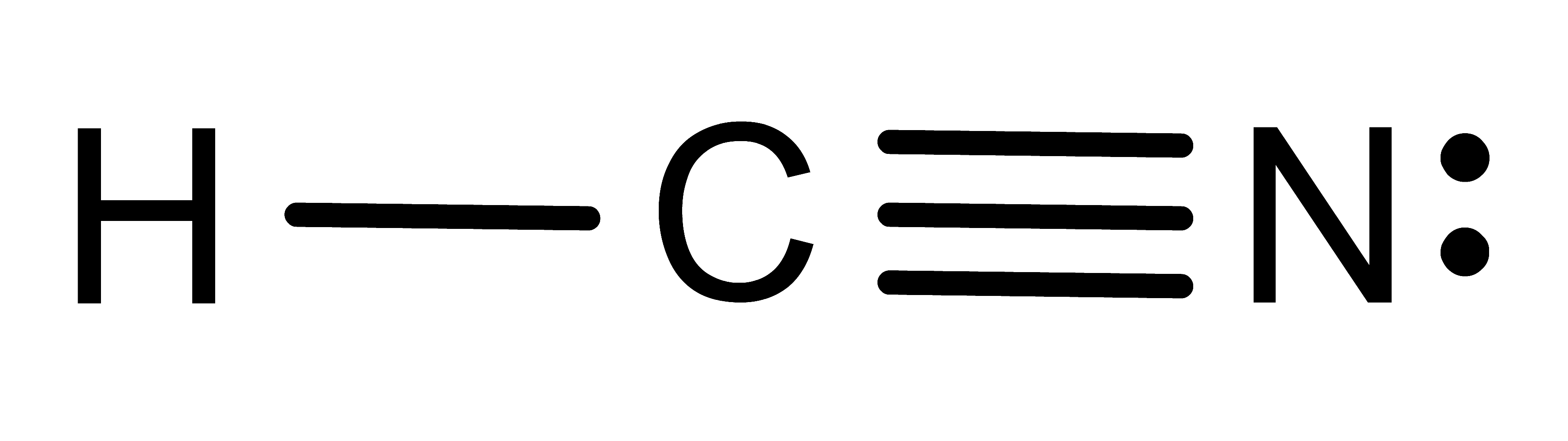 Hydrogen cyanide molecule