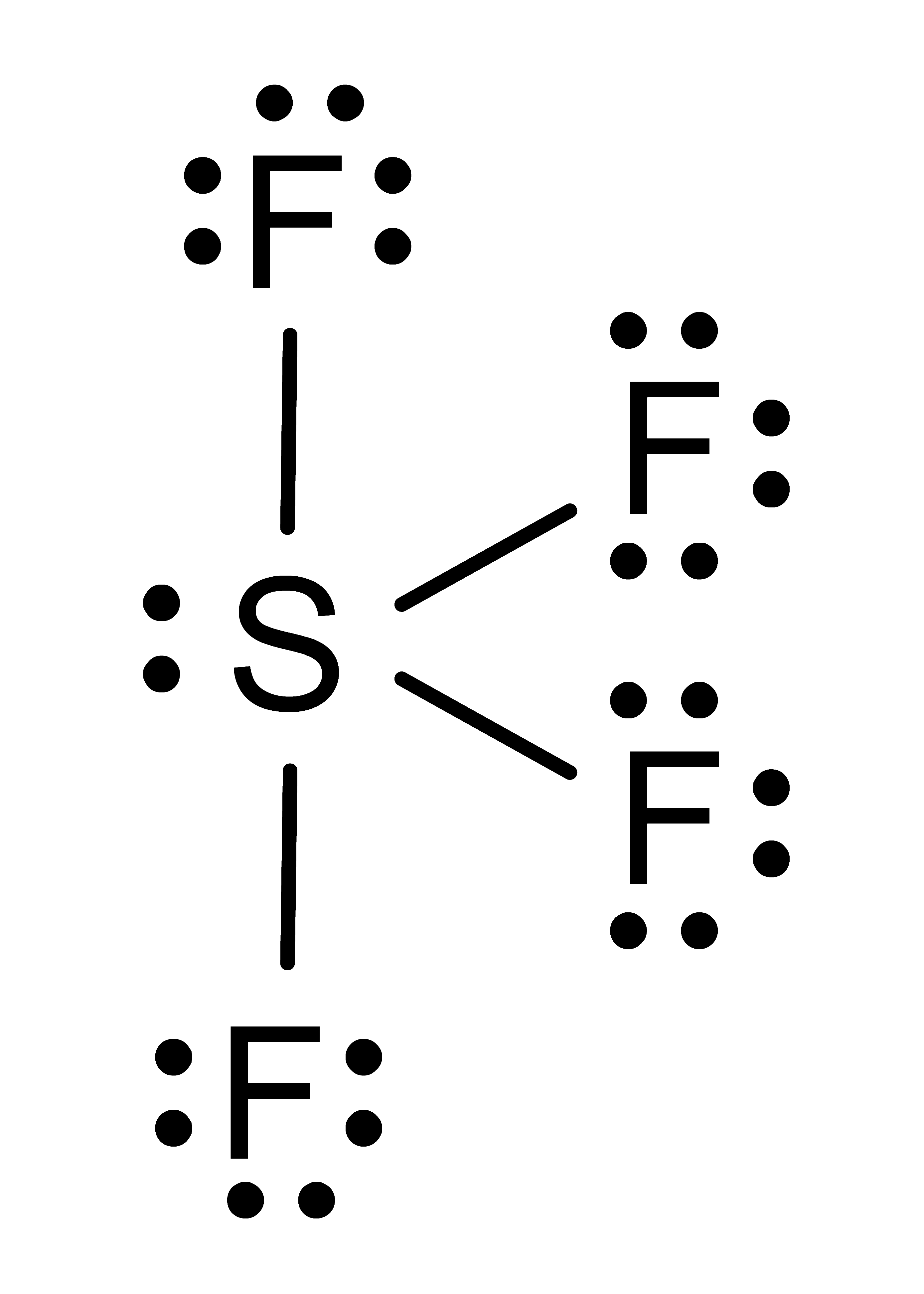 Sulfur tetrafluoride molecule