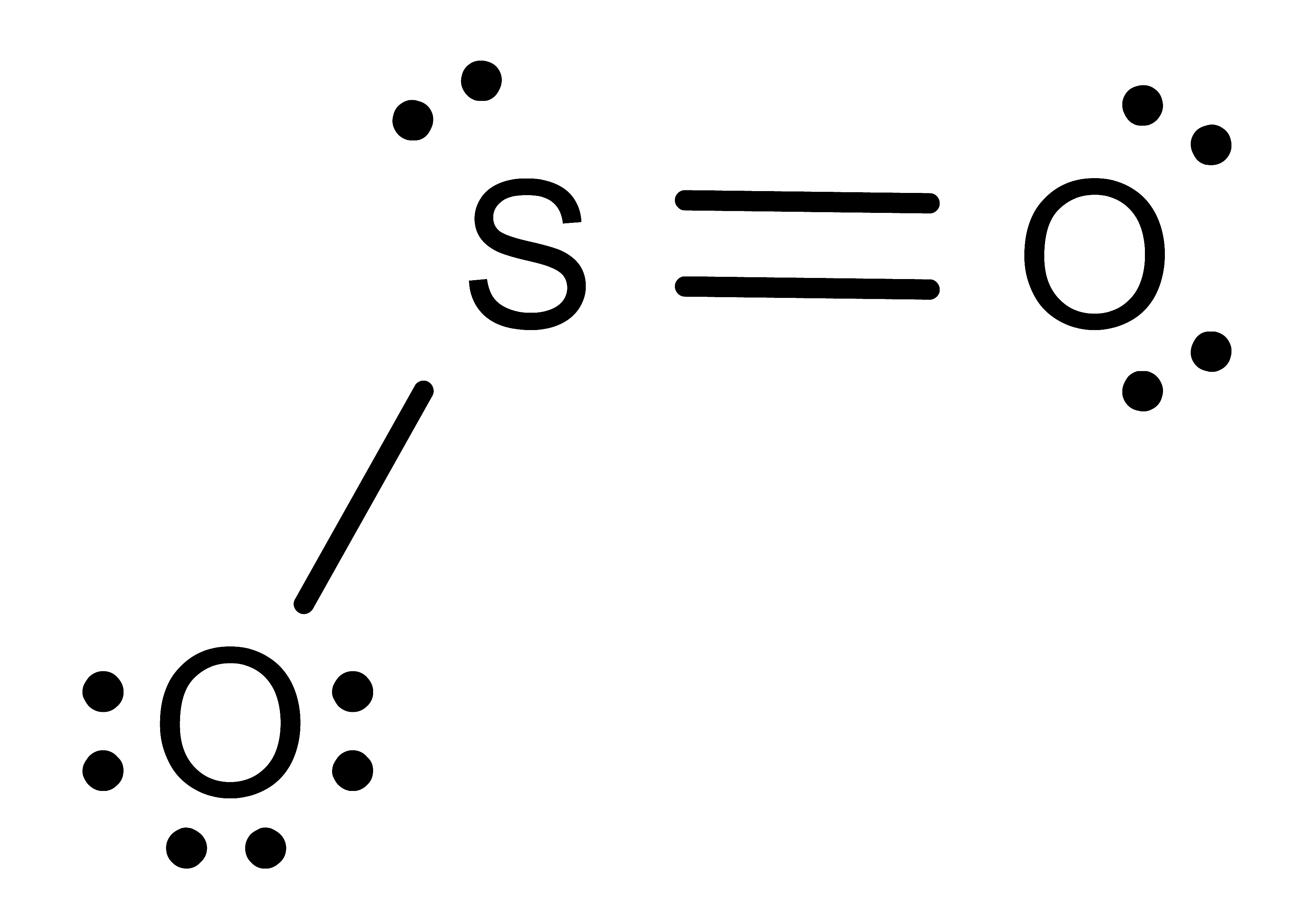 Sulfur dioxide molecule