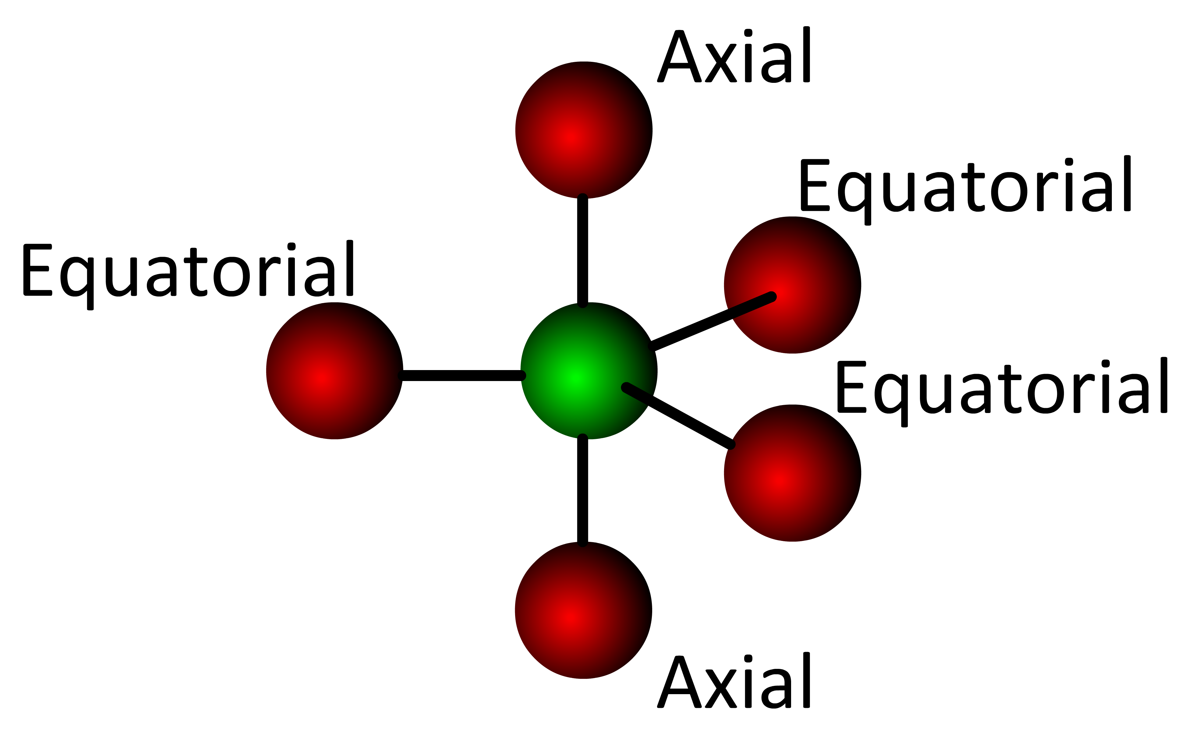 Trigonal bipyramidal molecular geometry.
