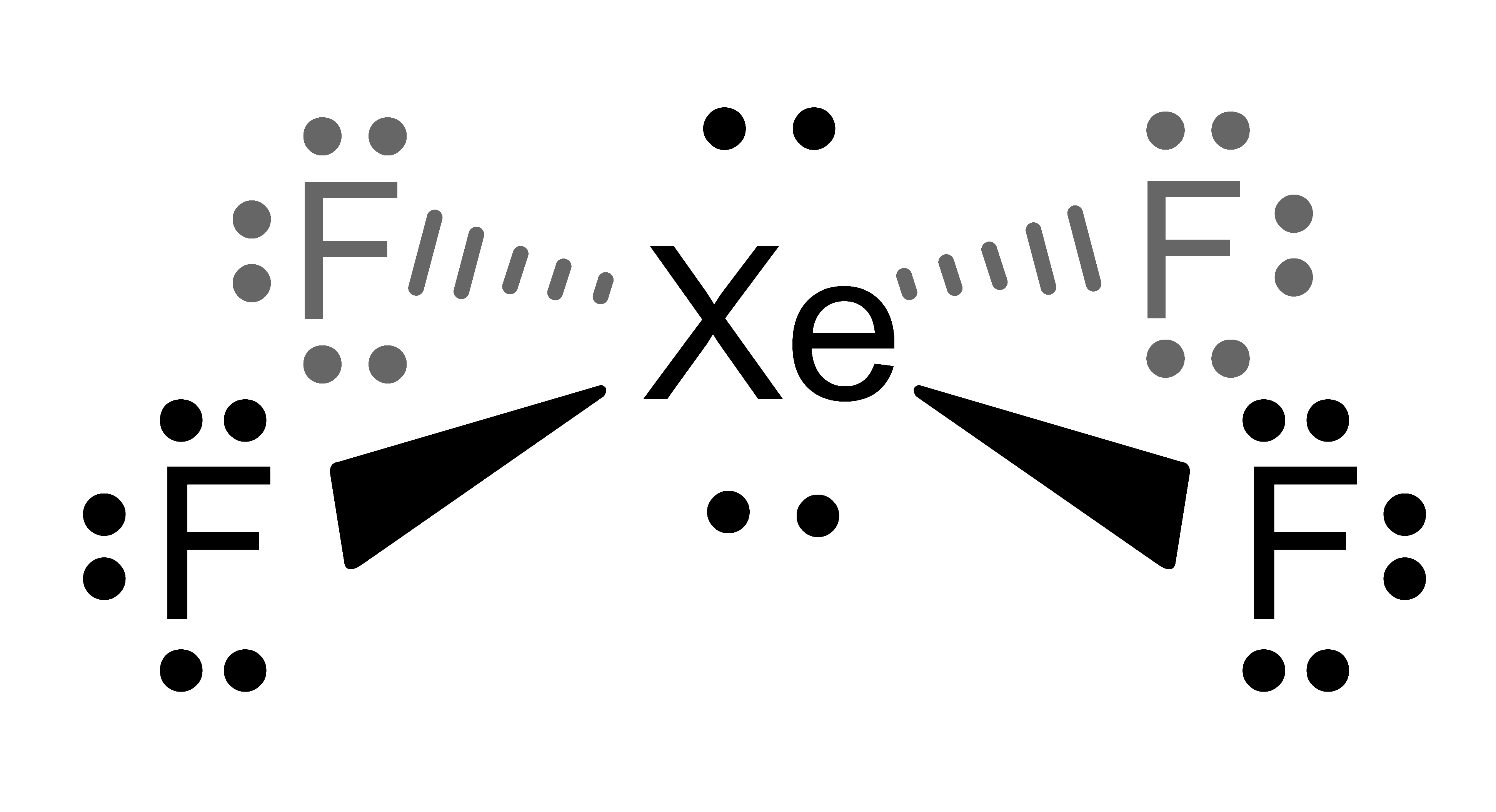 Xenon tetrafluoride molecule